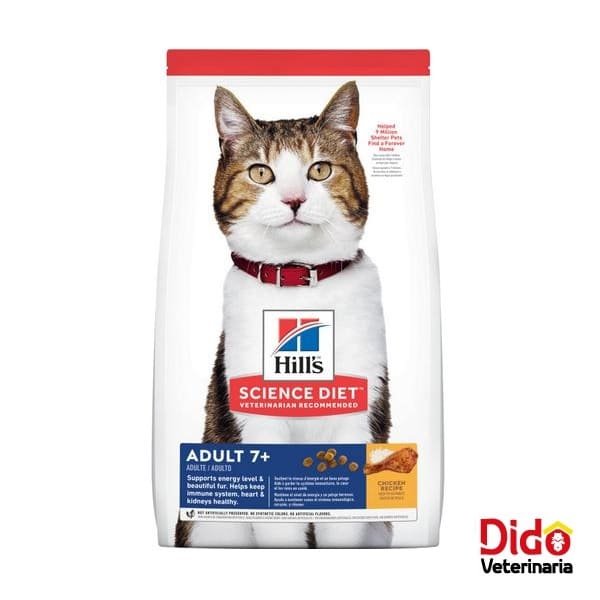 HILLS ADULT 7+ CHICKEN RECIPE CAT 4LB