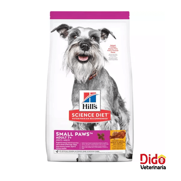 HILLS ADULT 7+ SMALL PAWS CHICKEN MEAL, BARLEY & BROWN RICE RECIPE DOG 4.5LB