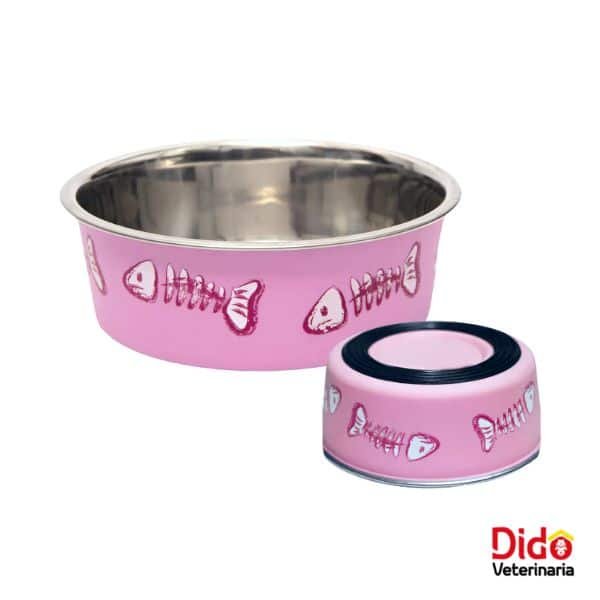 COMEDERO CAT EXPRESSION PEZ ROSADO