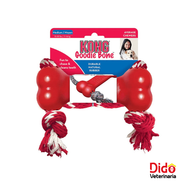 JUGUETE KONG PERRO HUESO CON LAZO MEDIUM