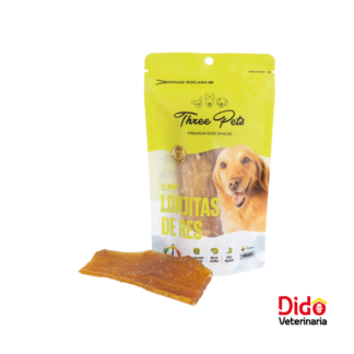 THREE PETS DOG LONJITAS DE RES 2UND 100GM