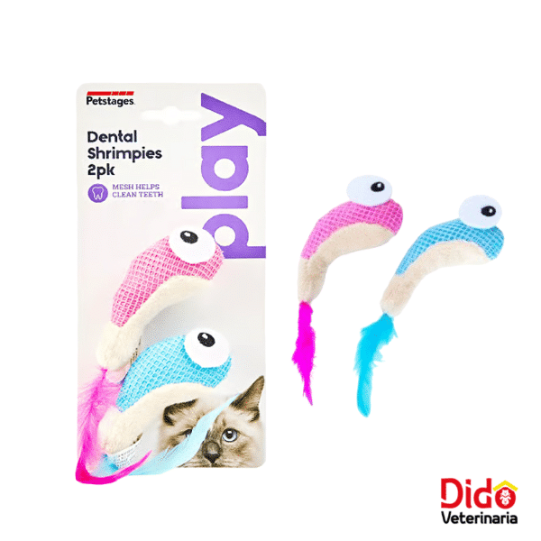 JUGUETE PETSTAGES PELUCHE GATO DENTAL PESCADOS