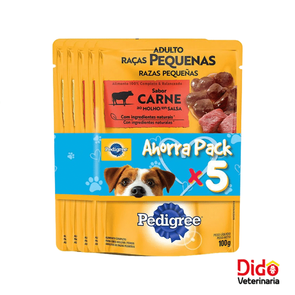 PEDIGREE ADULTO RAZA PEQUEÑA POUCH PACK 5 UND
