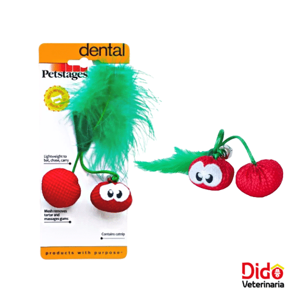 PETSTAGES PELUCHE GATO DENTAL CEREZAS