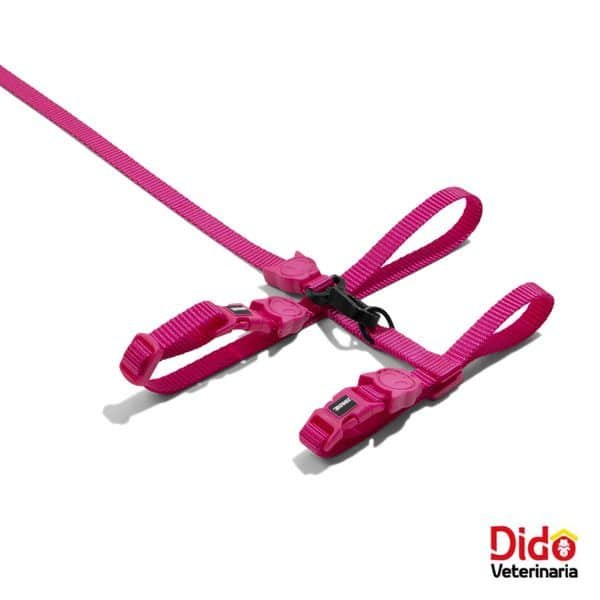 ARNÉS Y CORREA ZEECAT PINK LED