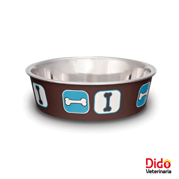 COMEDERO ACERO COASTAL COSMO CAFE/AZUL