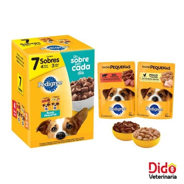 PEDIGREE ADULTO RAZA PEQ POUCH PACK 7 UND CAJA