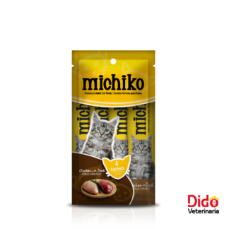 MICHIKO ADULTO GATO CREMA POLLO Y PATO 4 UNDS