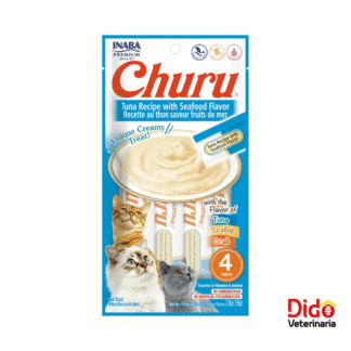 CHURU INABA CAT CREMA SABORES DEL MAR 4UND