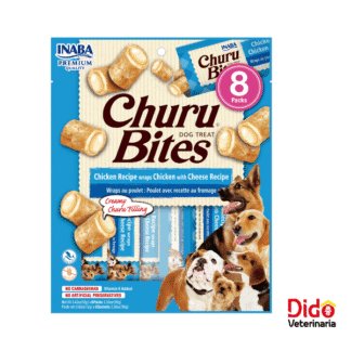 CHURU DOG BITES POLLO QUESO 8 UNDS X 12 GM