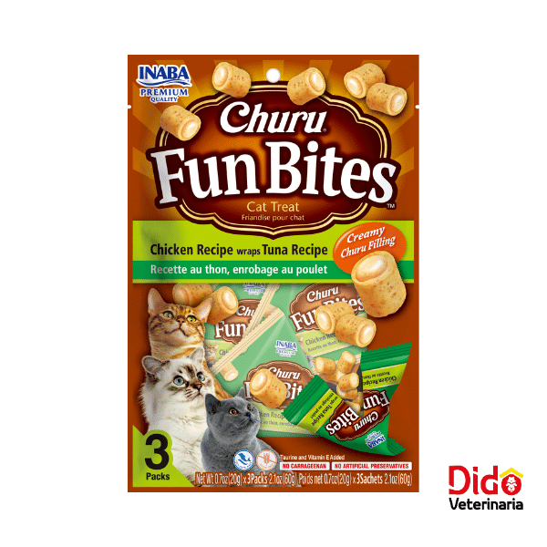 CHURU CAT FUN BITES POLLO ATUN 3UNDS X20 GM