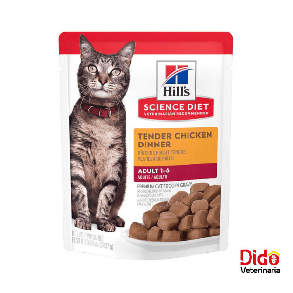 HILLS CAT ADULTO POUCH TINDER POLLO 79GM