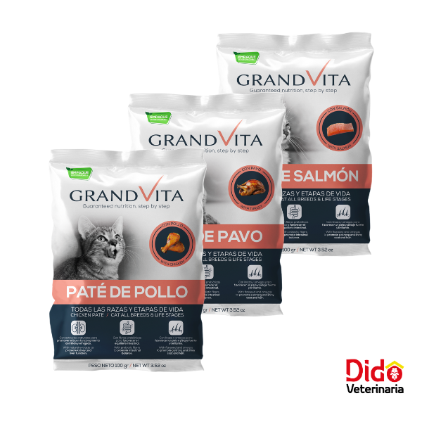 GRANDVITA CAT POUCH PATE 100GR